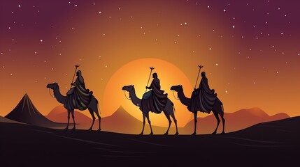 Illustration of Epiphany.A Christian festival.illustration