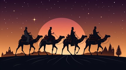 Illustration of Epiphany.A Christian festival.illustration