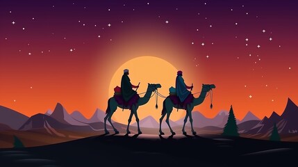 Illustration of Epiphany.A Christian festival.illustration