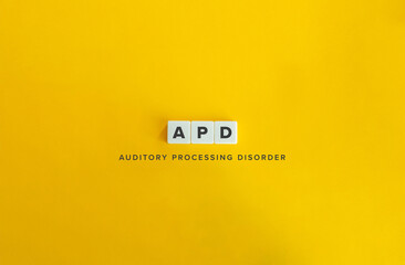 Auditory processing disorder (APD) Term and Banner.