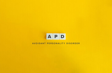 Avoidant personality disorder (APD) Term and Concept Image. - obrazy, fototapety, plakaty