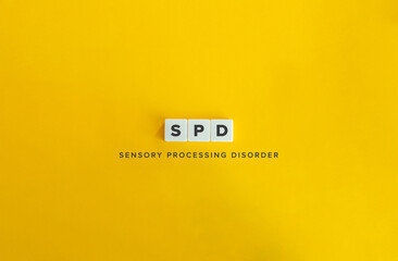 Sensory processing disorder (SPD) Banner and Concept Image. - obrazy, fototapety, plakaty