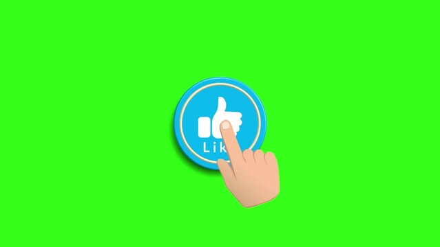 3D Blue like button with finger click. The animation template is versatile and can be customized to fit various design needs. The video format makes it easy to use in presentations, social media posts