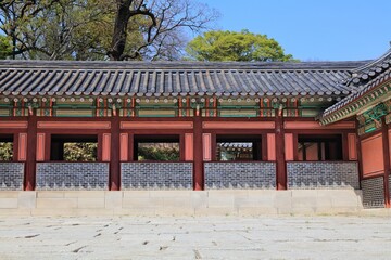 Seoul city landmark in South Korea. Changdeokgung Palace, UNESCO World Heritage Site.