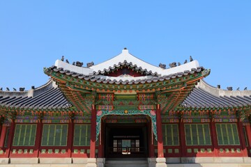Fototapeta premium Seoul city landmark in South Korea. Changdeokgung Palace, UNESCO World Heritage Site.