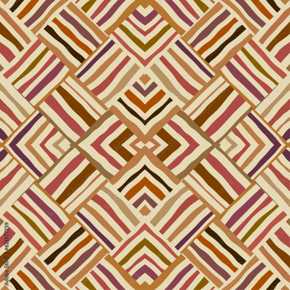 Poster seamless vector image. beige herringbone geometric pattern . tribal native style. vector image