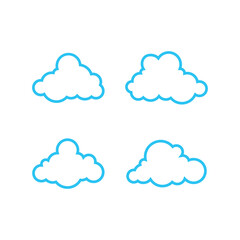 cloud blue sky element clipart vector illustration