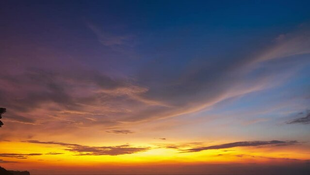 Nature background sky with clouds 4K Timelapse