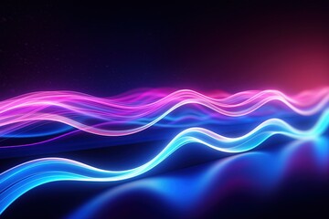 Obraz premium abstract futuristic background with pink blue purple glowing neon moving high speed wave lines honeycomb and bokeh lights. Data transfer concept Fantastic wallpaper
