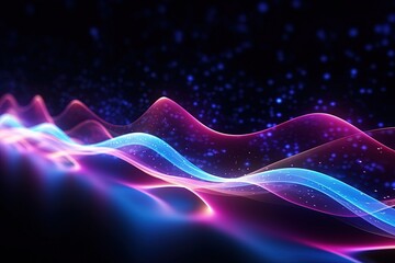 abstract futuristic background with pink blue purple glowing neon moving high speed wave lines honeycomb and bokeh lights. Data transfer concept Fantastic wallpaper