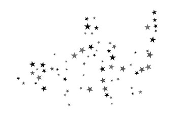 Star confetti. Silver casual confetti background. Bright design pattern.