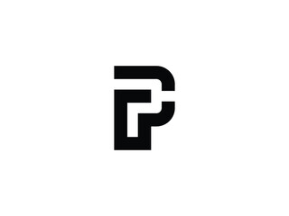 Obraz premium creative monogram letter P logo design
