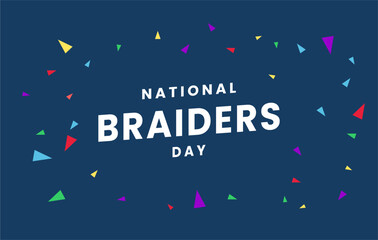National Braiders Day, background template Holiday concept