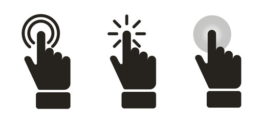 click hand cursor finger pointer icon vector