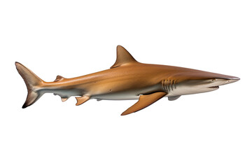 Fototapeta premium Smoothhound shark Mustelus , Transparent background. generative AI