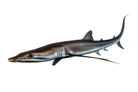 Smoothhound shark Mustelus  , Transparent background. generative AI