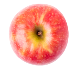 Red apples top view cut out