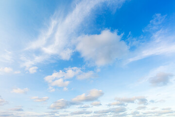 Naklejka na ściany i meble sky and clouds,blue sky background with small clouds