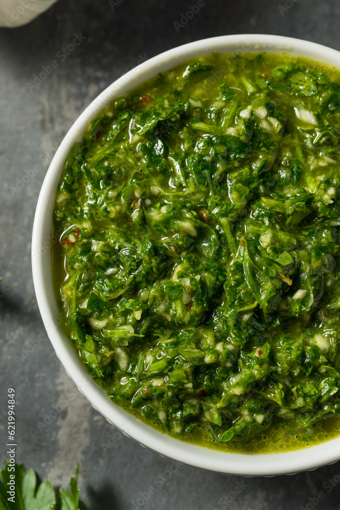 Canvas Prints Homemade Spicy Chimichurri Sauce