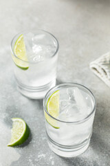 Cold Refreshing Water with Lime