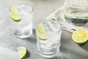 Cold Refreshing Water with Lime