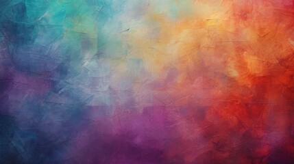 Abstract colorful grunge background with textured oil or acrylic brush strokes