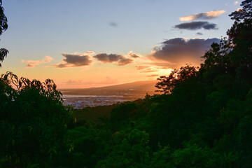 sunset in the mountains