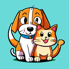 hilarious cartoon strip showcasing the everyday adventures of a mischievous cat and a curious dog