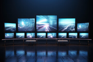 Lots of displays, internet, TV. AI generative.