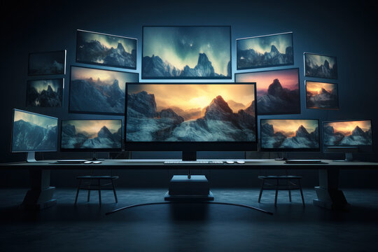 Lots of displays, future technologies, internet. AI generative.