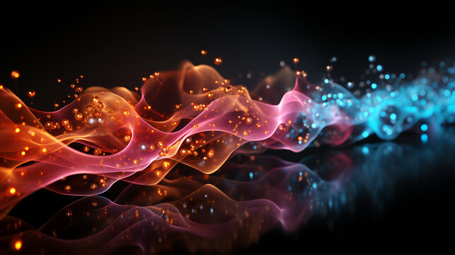 The duality of light as wave and particle background.ai generative