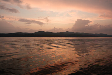 Sunset on Lake Champlain from D.A.R. State Park, Addison, Vermont