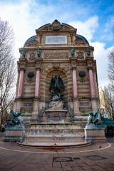Fototapeta na wymiar Piazza di San Michele, città di Parigi, Francia