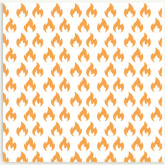 Orange fire pattern over white background