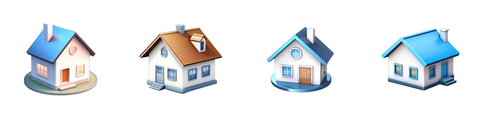 Home clipart collection, vector, icons isolated on transparent background