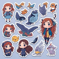 set of cartoon animals