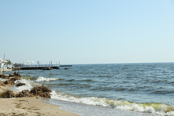 Pollution of the water body with plastic waste and garbage