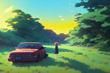 driving around the outskirts of the city.
Generative AI