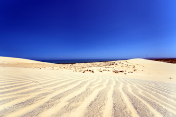 Beautiful Landscape Desert, White Sand Dunes of Mui Ne, Vietnam