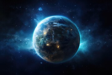 Obraz na płótnie Canvas Planet Earth, viewed from space 