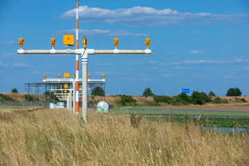 approach lighting system at the airport
