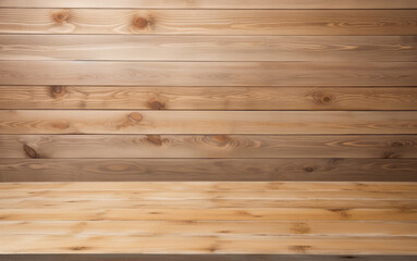 Obraz na płótnie Canvas Wooden table top on wood wall background for product display montage. High quality photo