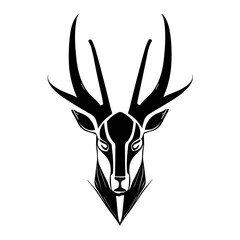 abstract icon black deer head set collection 
