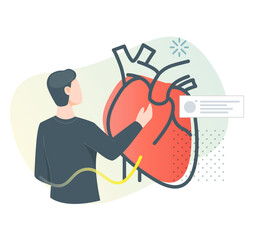 Information about Heart Care - Stock Illustration