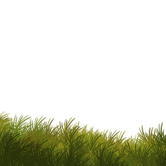 Fototapeta premium Grass leaves illustration.green grass.