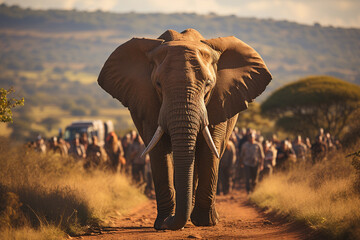 wildebeest in the serengeti