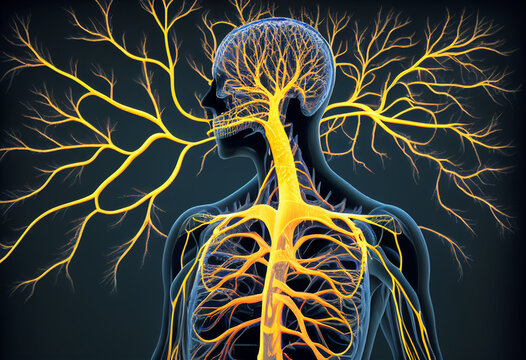 Human nervous system. AI Generated