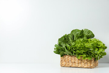 Concept of fresh and green food - lettuce