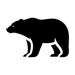 Silhouette of a bear abstract logo svg vector