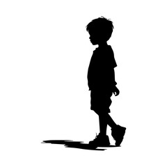 child silhouette illustration 